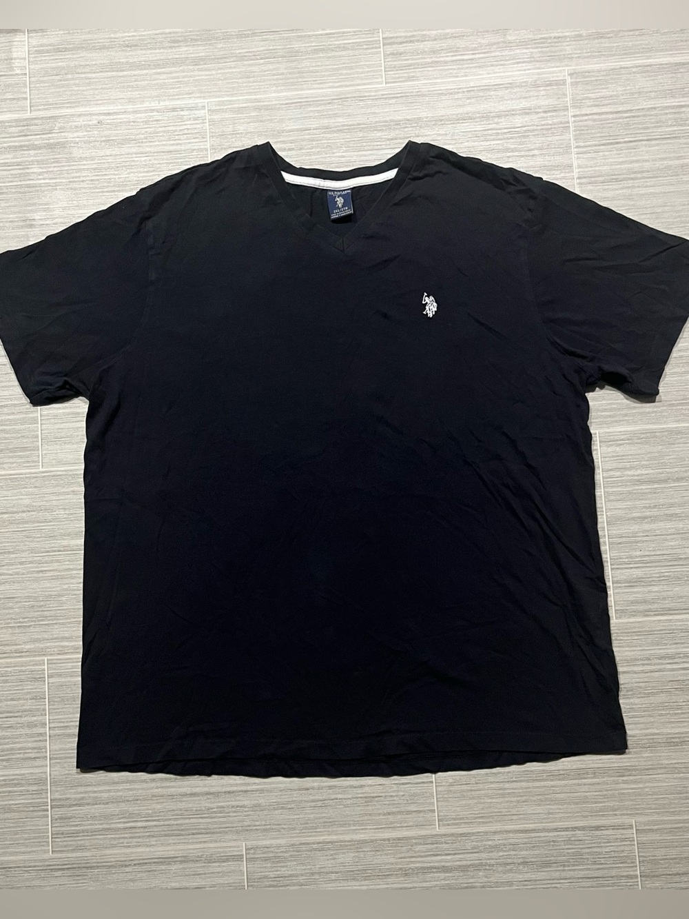 U.S Polo ASSN Black V-Neck Short Sleeve T Shirt - 2XL - Men's